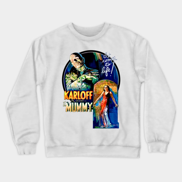 The Mummy Classic Movie Boris Karloff Crewneck Sweatshirt by Joaddo